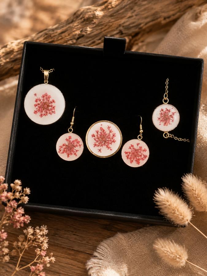 Parure « Éclat de corail »