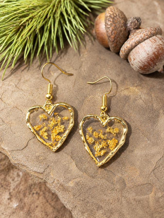 Boucles d’oreilles « Cœur Doré »