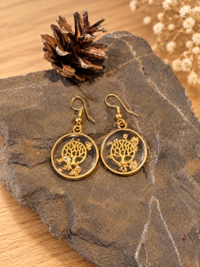 Boucles d’oreilles   « Racines de Lumière »