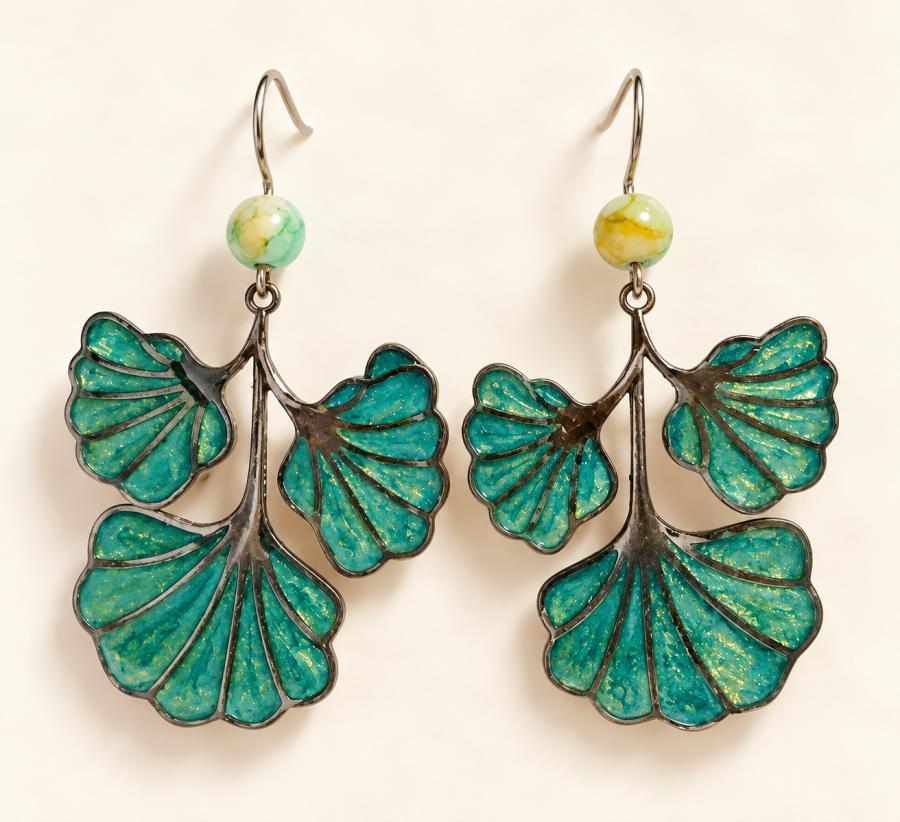 Boucles d’oreilles   «Éclat de Jade»