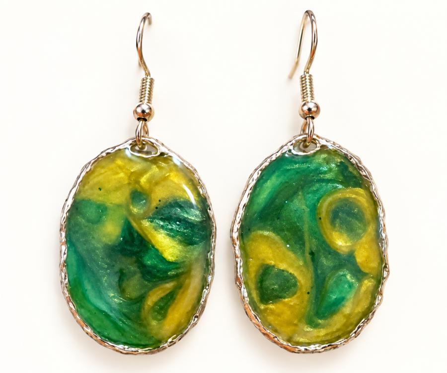 Boucles d’oreilles   « Émeraude Tropicale »