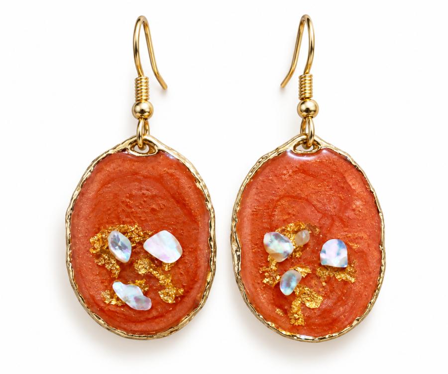 Boucles d’oreilles   « Trésor Corail »