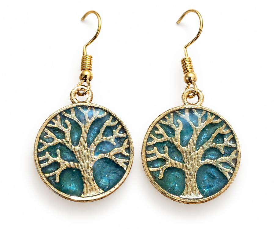 Boucles d’oreilles   « Arbre des Océans »