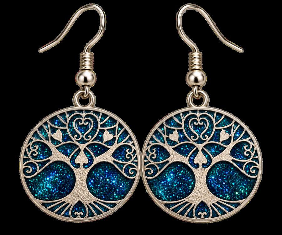 Boucles d’oreilles « Sève d’Azur » 