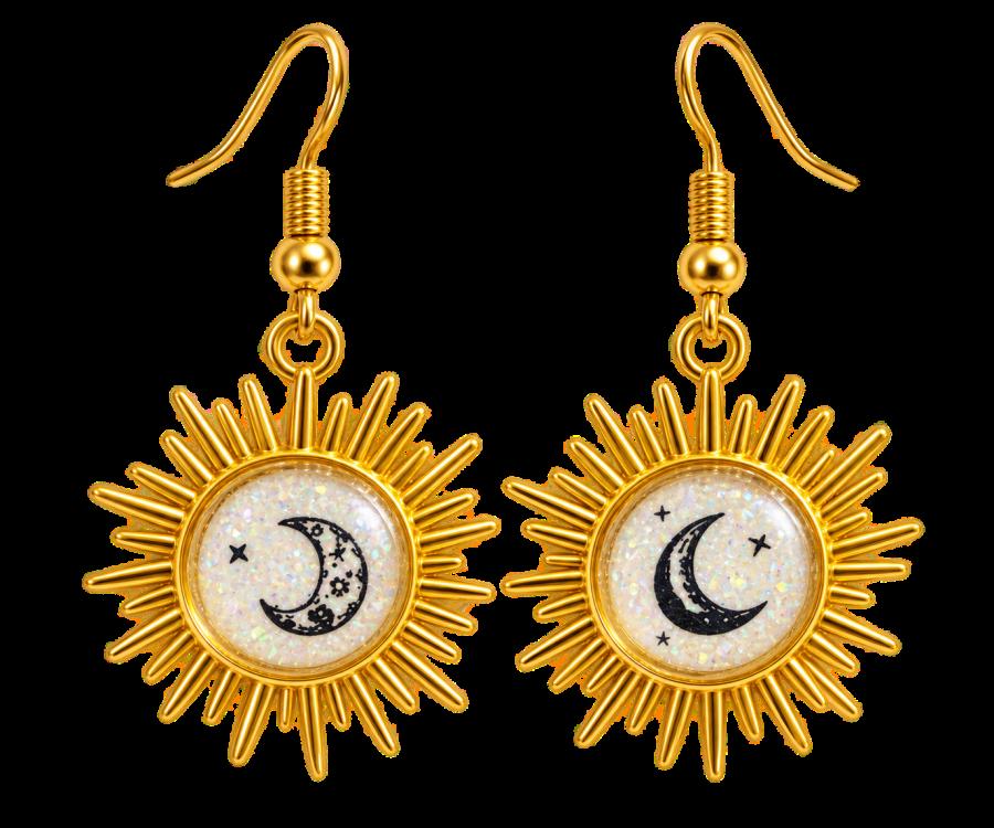 Boucles d’oreilles « Éclipse Dorée »
