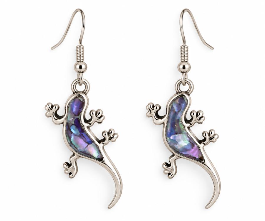 Boucles d’oreilles   « Gecko Mystique »