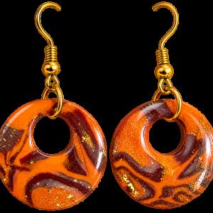 Boucles d’oreilles   pâte polymère et résine UV - photo 2