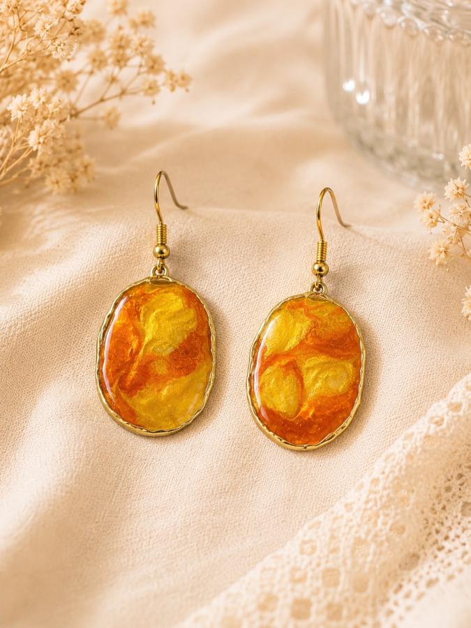 Boucles d’oreilles « Soleil d’ambre »