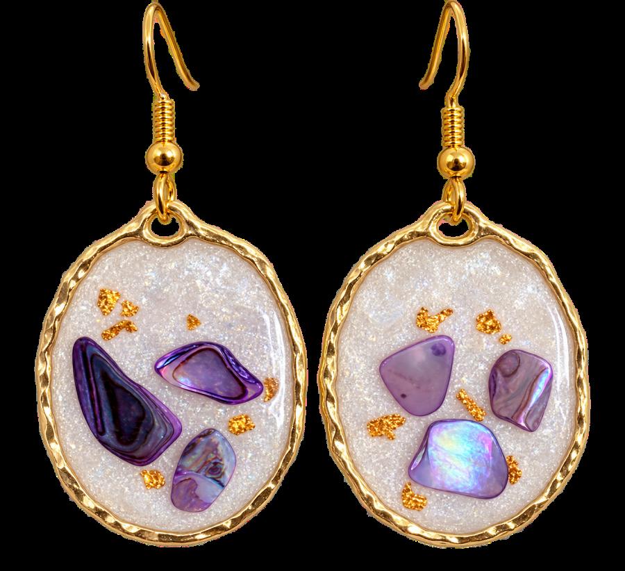 Boucles d’oreilles « Éclats Violets »