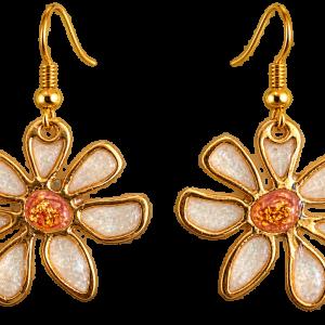 Boucles d’oreilles « Fleurs nacrées » - photo 2