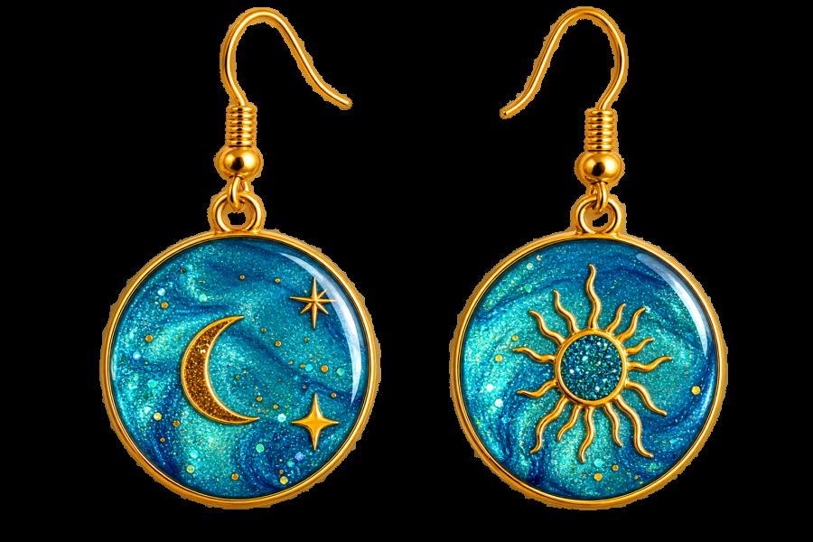 Boucles d’oreilles « Azur Cosmique » 
