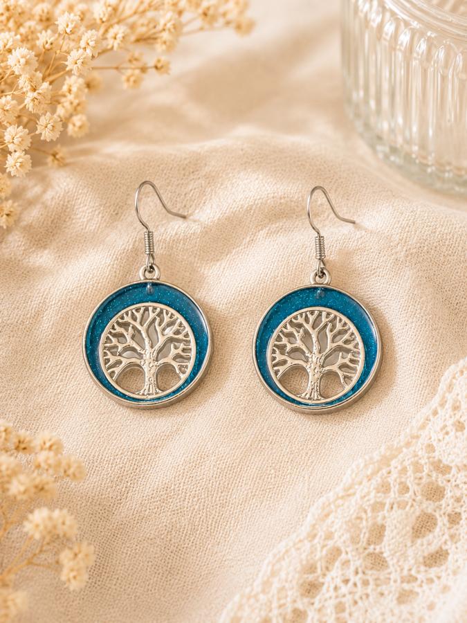 Boucles d’oreilles « Arbre de Vie » Sève d’Azur