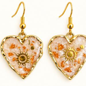 Boucles d’oreilles   « Cœurs Solaires » - photo 3