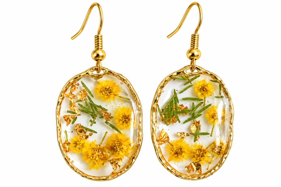 Boucles d’oreilles « Éclat de Mimosa »