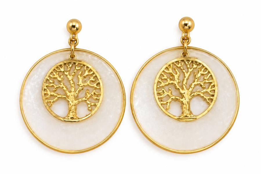 Boucles d’oreilles « Racines d’Or »