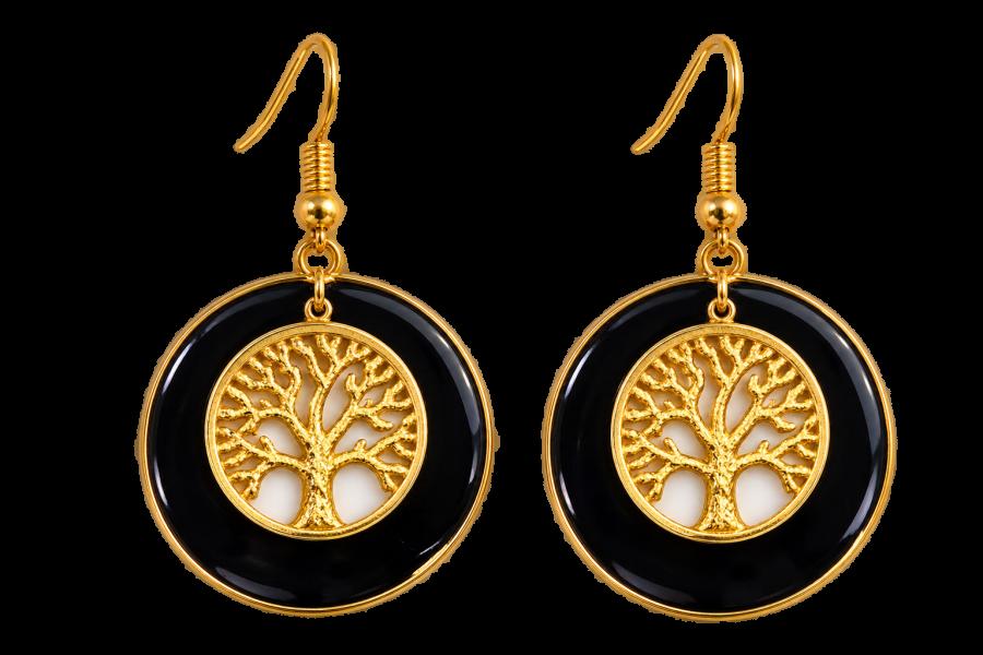 Boucles d’oreilles « Ébène Sacrée »