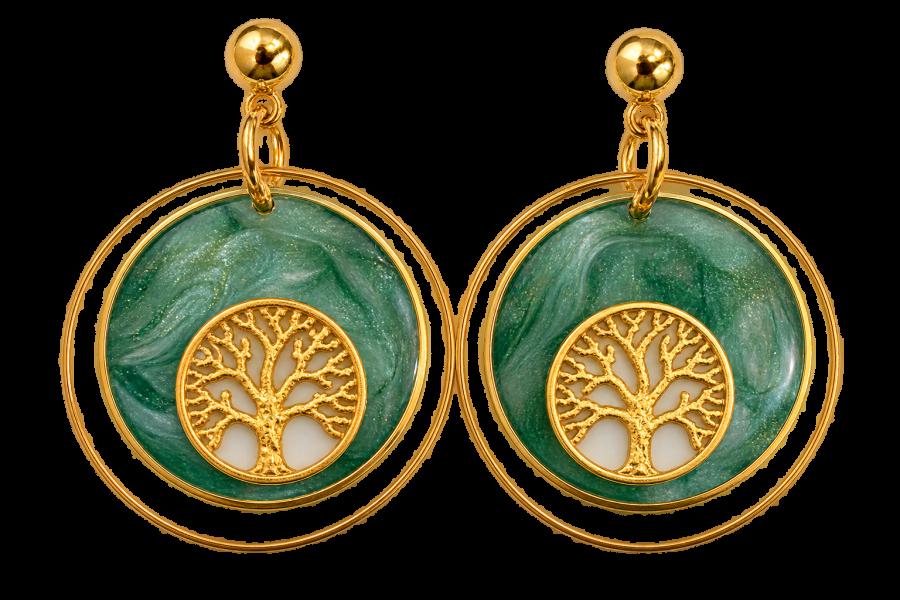 Boucles d’oreilles   « Forêt d’Émeraude »