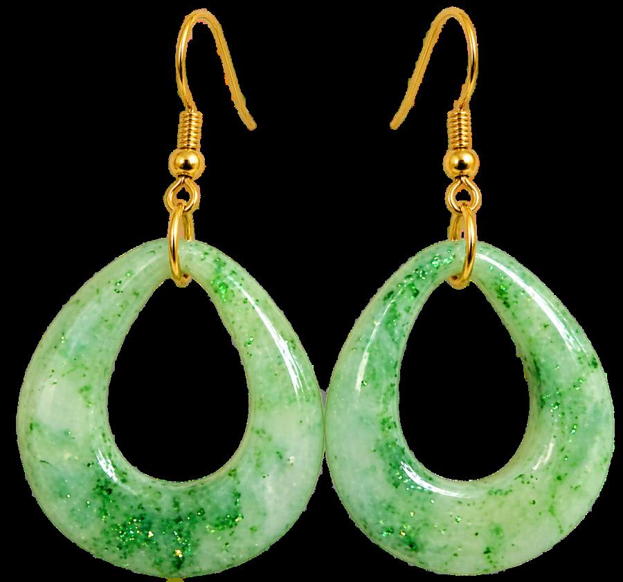 Boucles d’oreilles « Brume de Jade » 