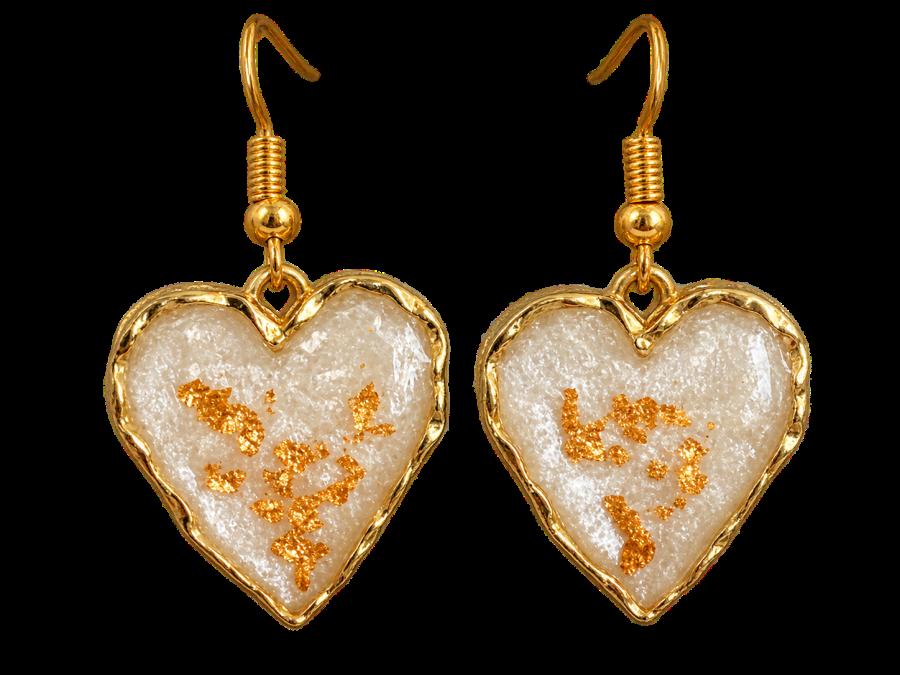 Boucles d’oreilles   « Cœur Nacré »