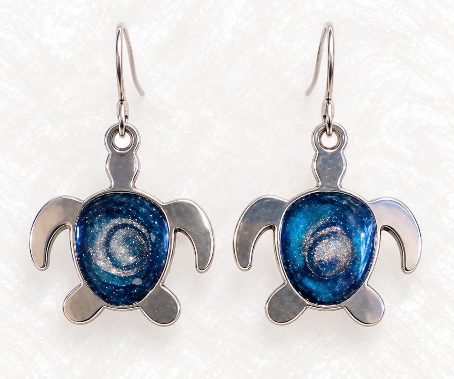 Boucles d’oreilles   « Tortues des Océans »