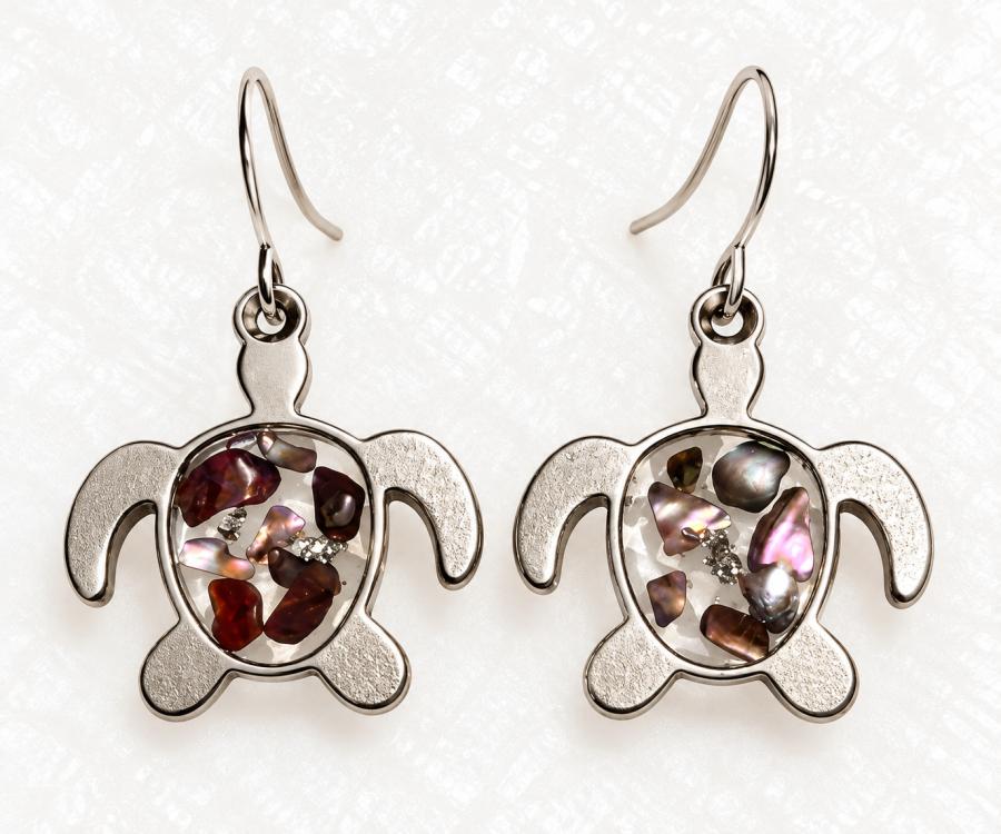 Boucles d’oreilles   « Tortues aux Mille Reflets »