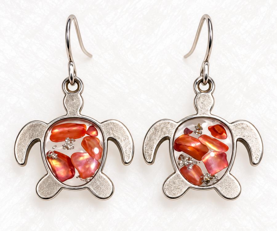 Boucles d’oreilles   « Tortues aux Mille Reflets » - photo 2