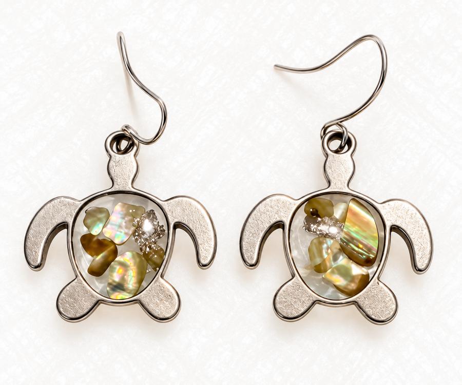 Boucles d’oreilles   « Tortues aux Mille Reflets » - photo 3