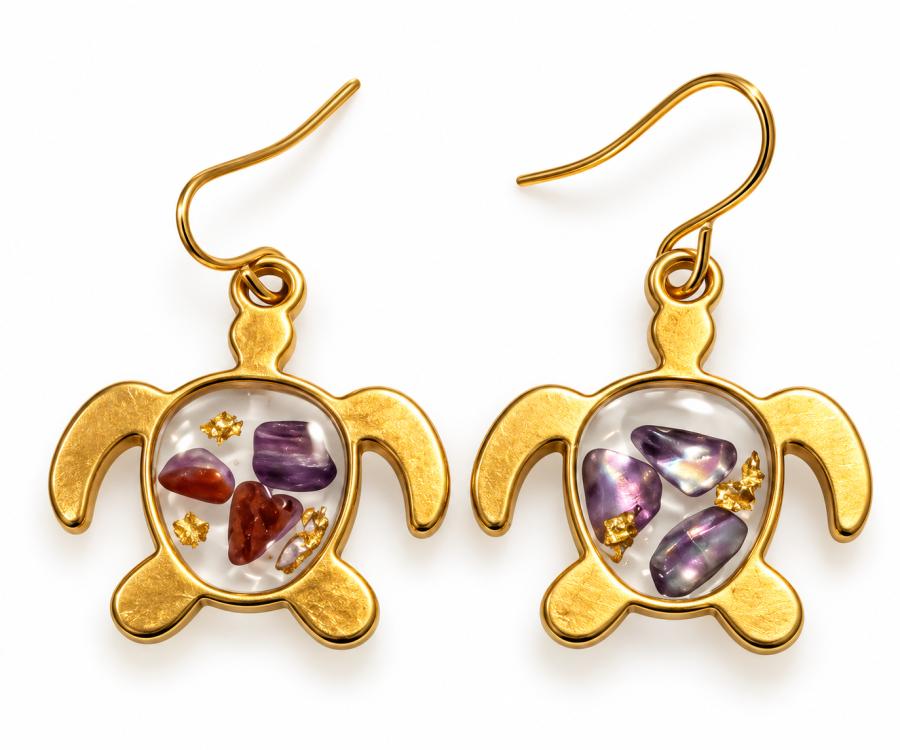 Boucles d’oreilles « Tortues Précieuses » - photo 1