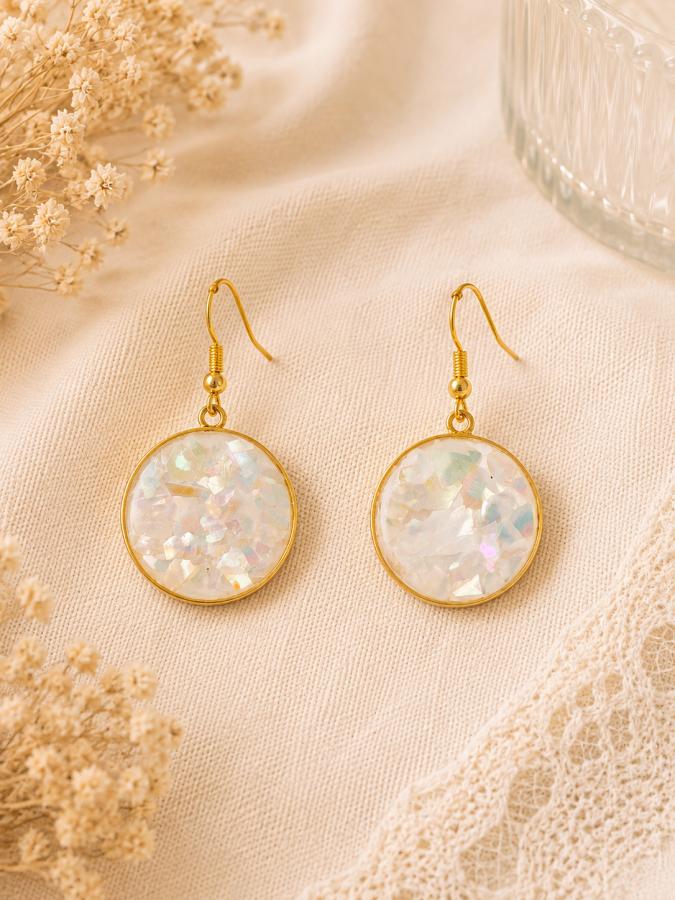 Boucles d’oreilles « Lueur d’Ivoire » 