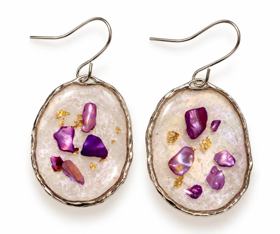 Boucles d’oreilles   « Éclats Nacrés » - photo 1