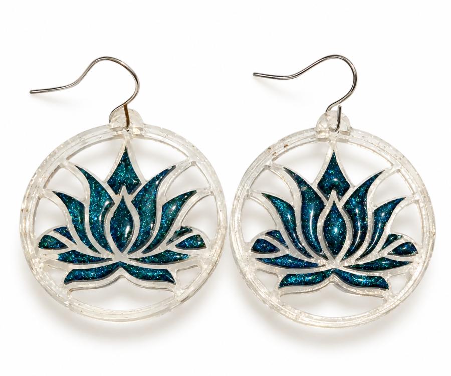 Boucles d’oreilles   « Lotus précieux » - photo 2
