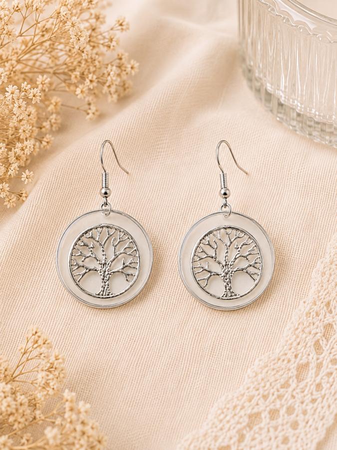 Boucles d’oreilles « Arbre de Vie » Racines d’Argent