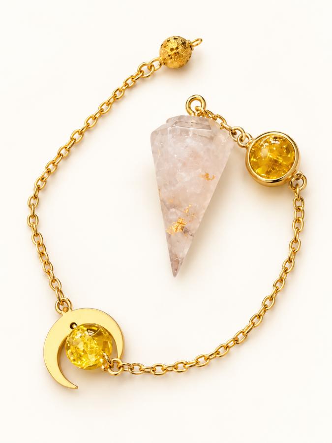 Pendule artisanal « Cristal de roche » - photo 2