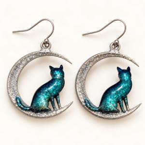 Boucles d’oreilles   « Chats & Lunes» - photo 1