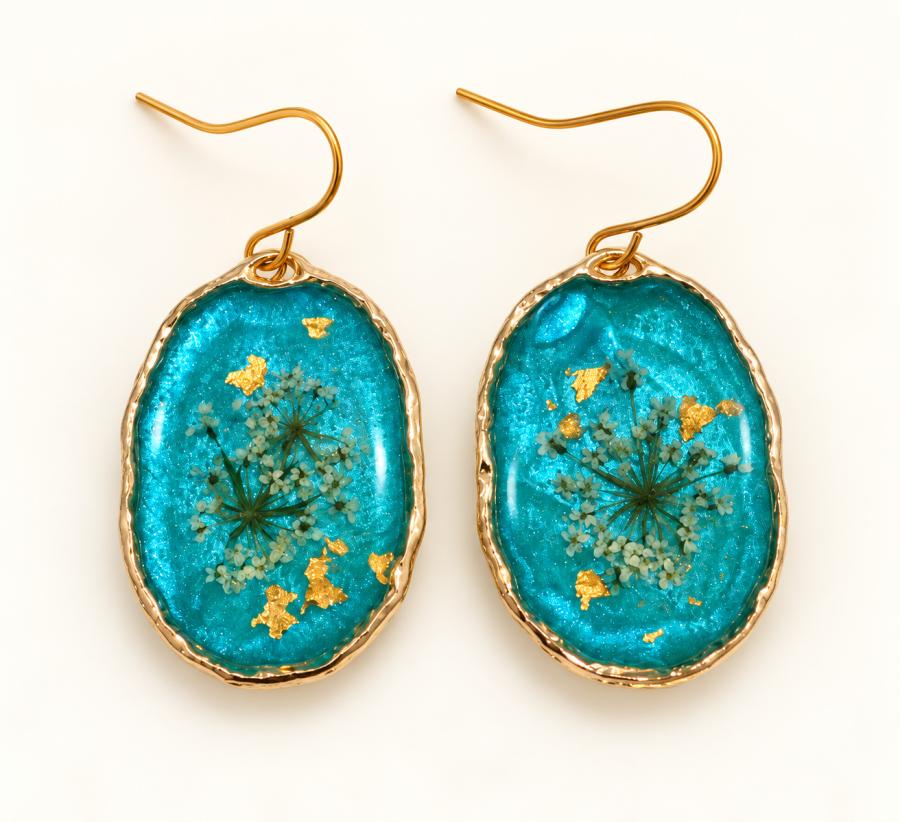 Boucles d’oreilles « Jardin Turquoise »