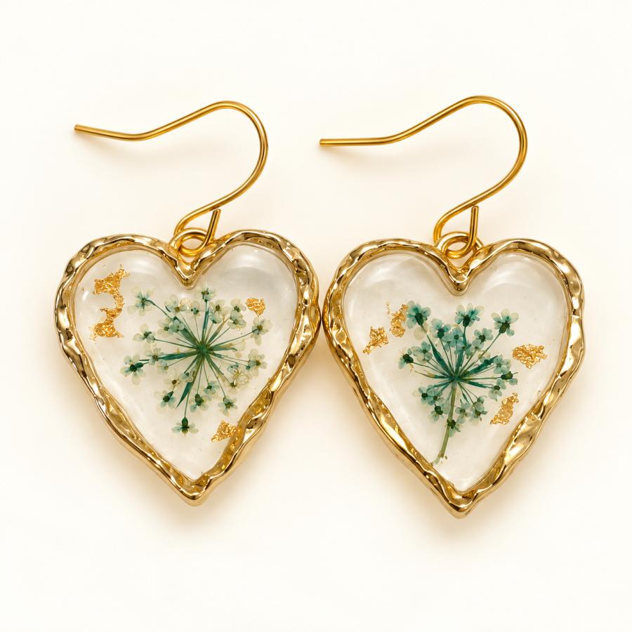 Boucles d’oreilles « Cœurs fleuris » - photo 1