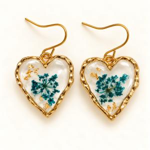 Boucles d’oreilles « Cœurs fleuris » - photo 2