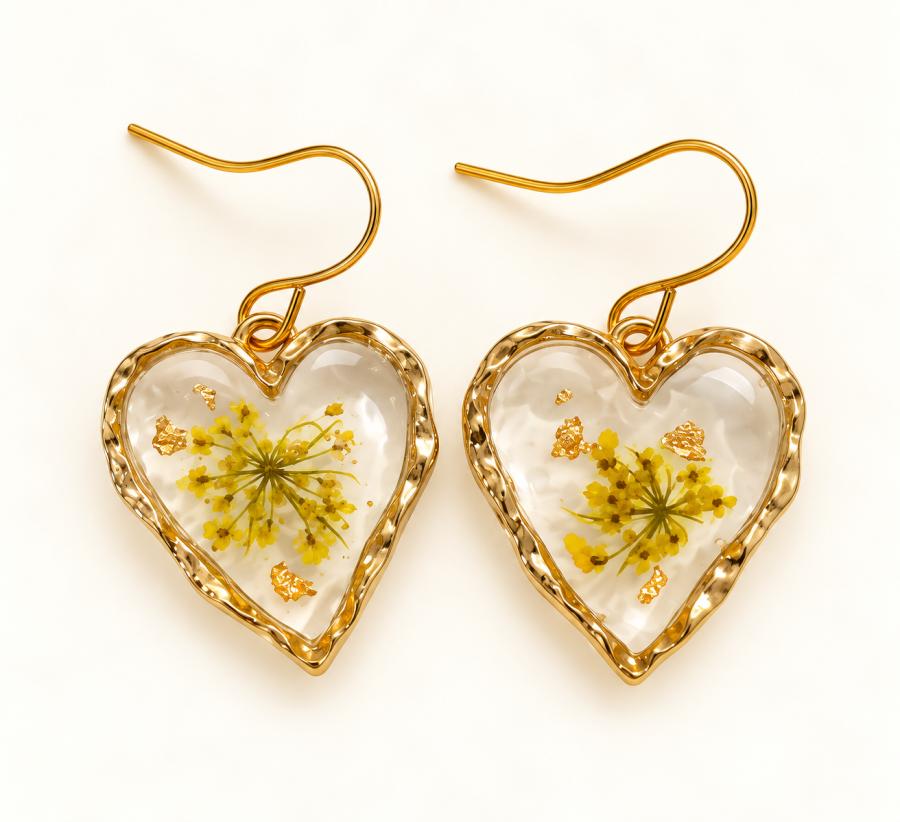 Boucles d’oreilles « Cœurs fleuris » - photo 3