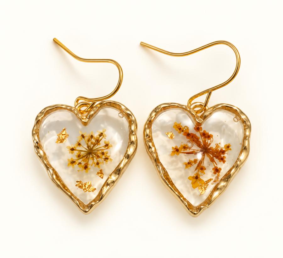 Boucles d’oreilles « Cœurs fleuris » - photo 5