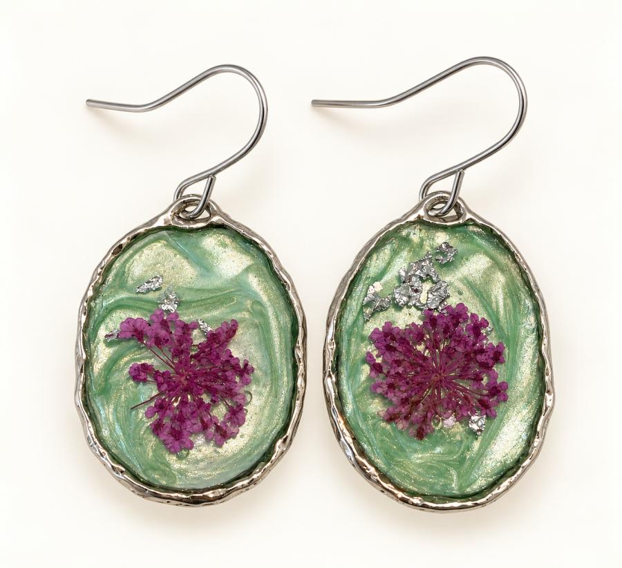 Boucles d’oreilles   « Reflets Floraux » - photo 2