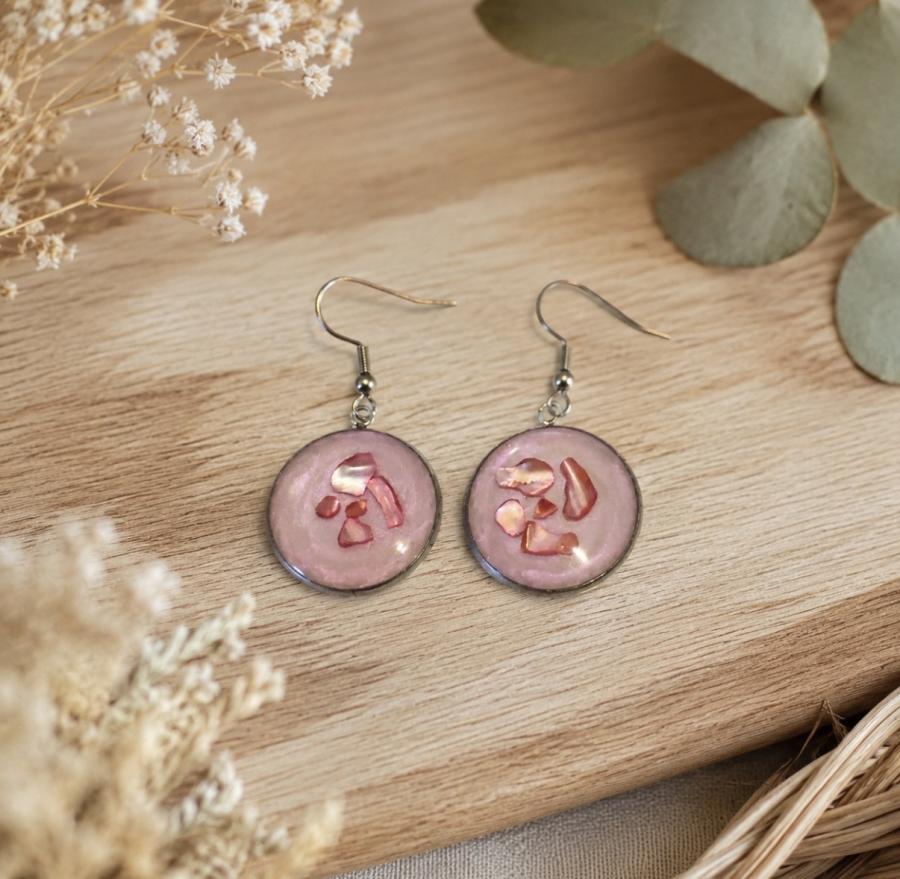 Boucles d’oreilles « Douceur nacrée »