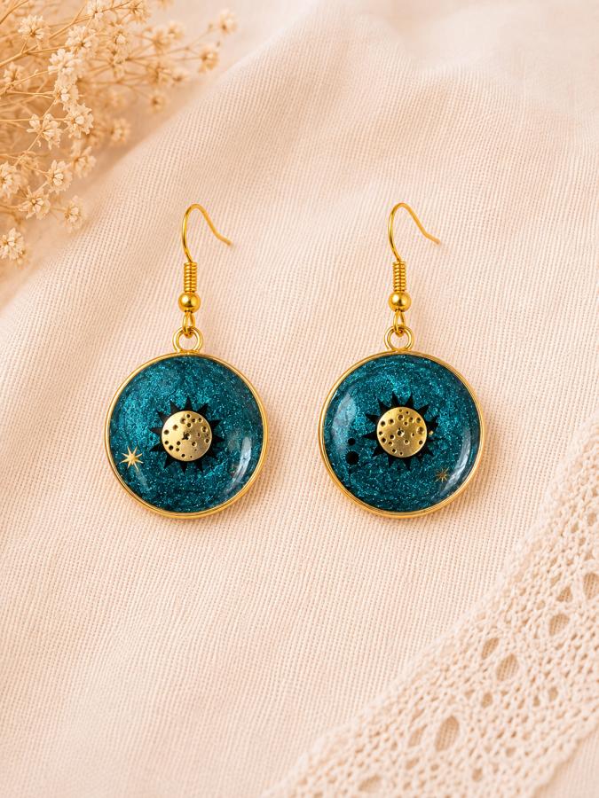 Boucles d’oreilles «Mystère d’Azur»