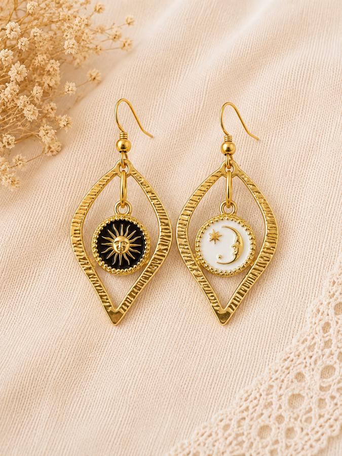 Boucles d’oreilles « Soleil & Lune » 
