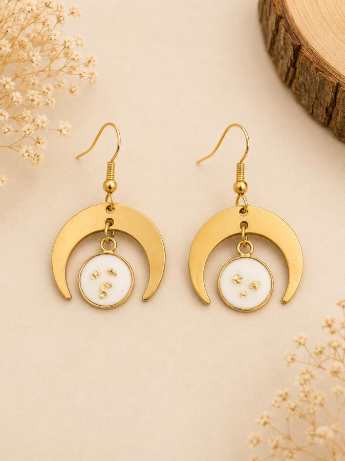 Boucles d’oreilles « Éclat Lunaire »