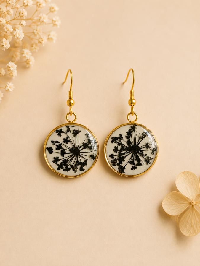Boucles d’oreilles « Fleur de Nuit » 