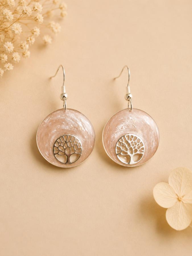 Boucles d’oreilles « Arbre de Vie » Aube Rosée