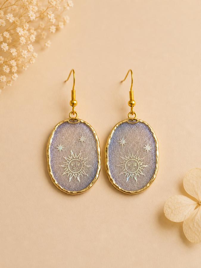 Boucles d’oreilles « Soleil & Étoiles » 