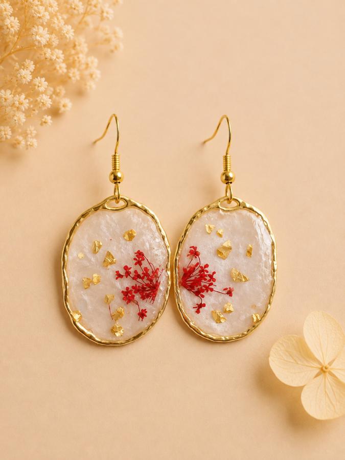 Boucles d’oreilles « Herbier de Rubis » 
