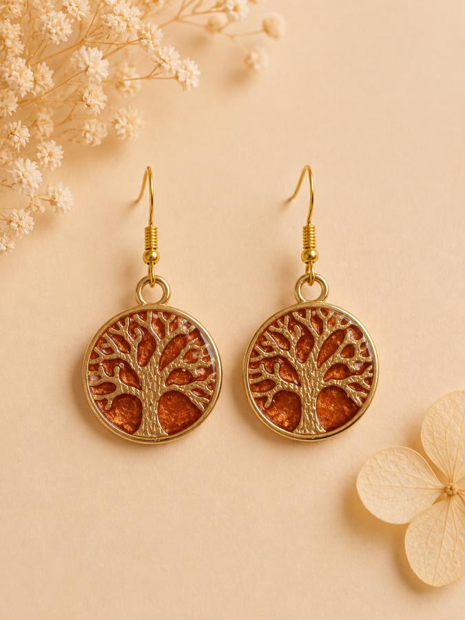 Boucles d’oreilles « Arbre de Vie » Racines de Cuivre