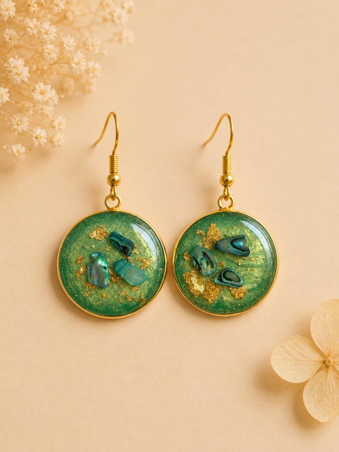 Boucles d’oreilles « Trésor d’Émeraude » 